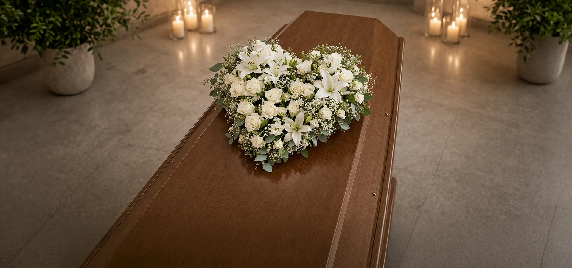 composizioni floreali artificiali per lutto e commemorazione cuori funebri