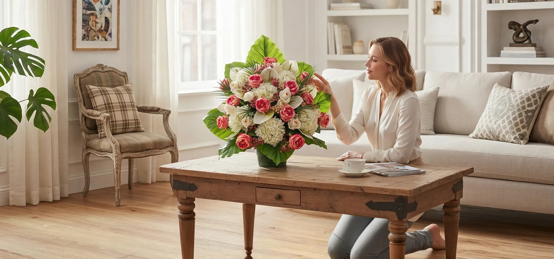 fiori e piante artificiali per casa e ufficio composizioni da tavolo