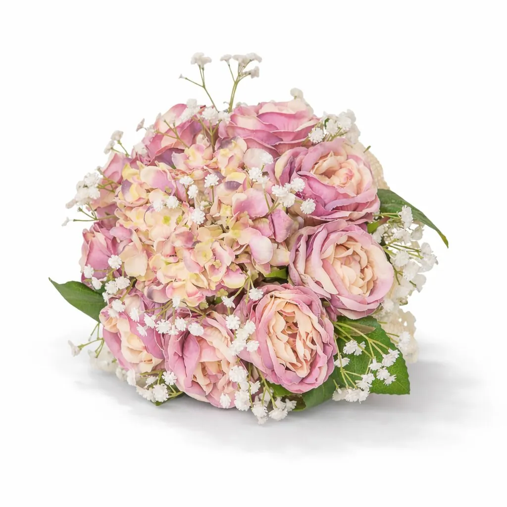 Bouquet sposa in rose color rosa antico