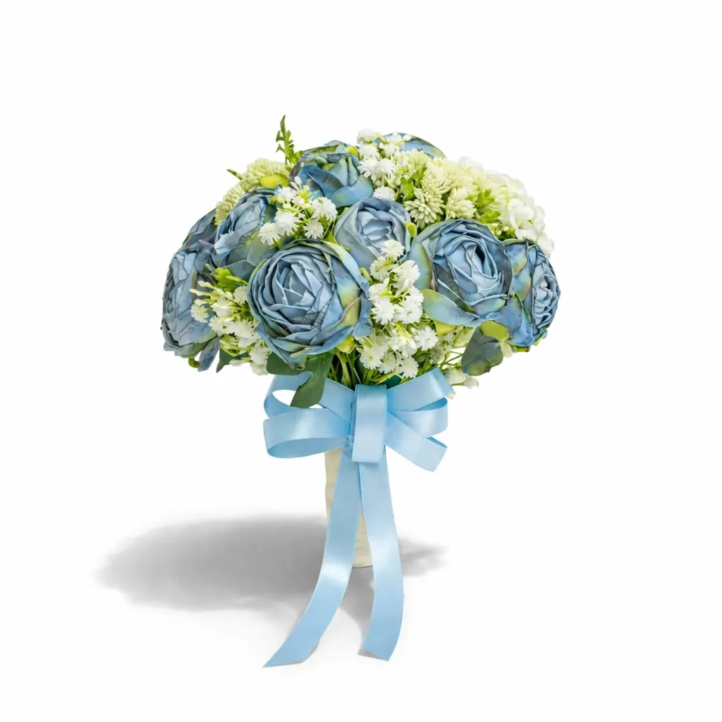 Immagine del prodotto: Bouquet sposa con ranuncoli azzurri