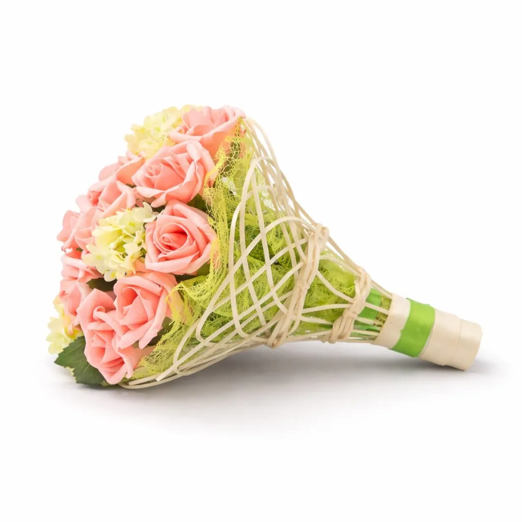 Bouquet sposa con rose corallo