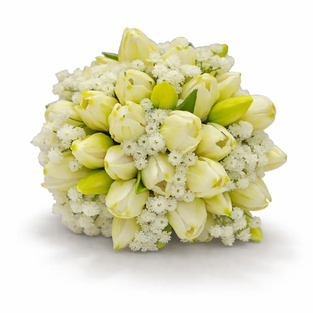 Bouquet sposa di tulipani bianchi