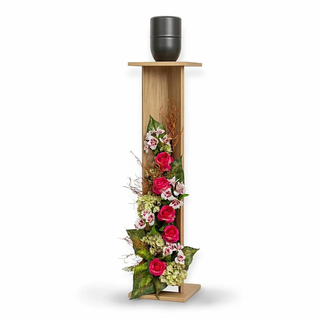 Immagine del prodotto: Colonna funebre per urna con rose rosse