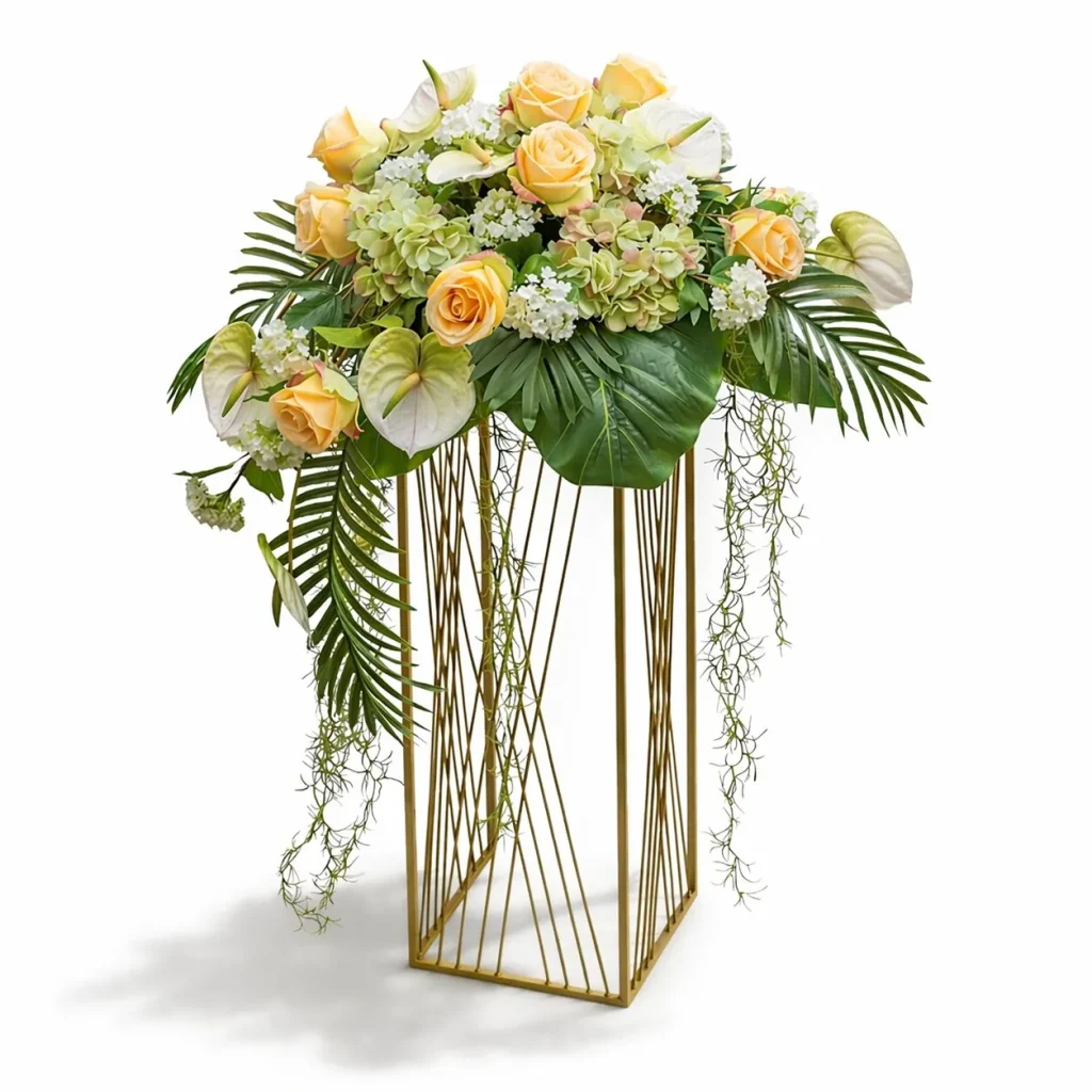 Immagine del prodotto: Colonna di rose gialle e ortensie