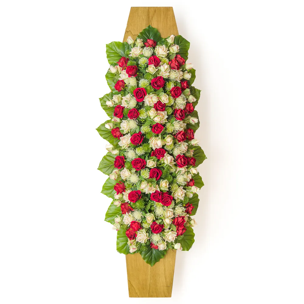 Copribara rose rosse e bianche