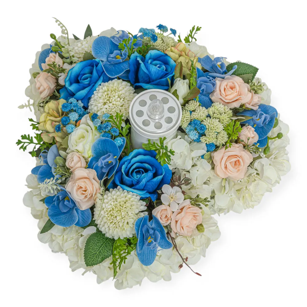 Cuore Medio Rose Blu e Portacero
