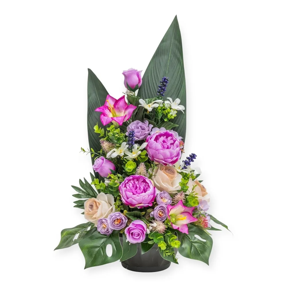 Monofacciale con peonie e lillà