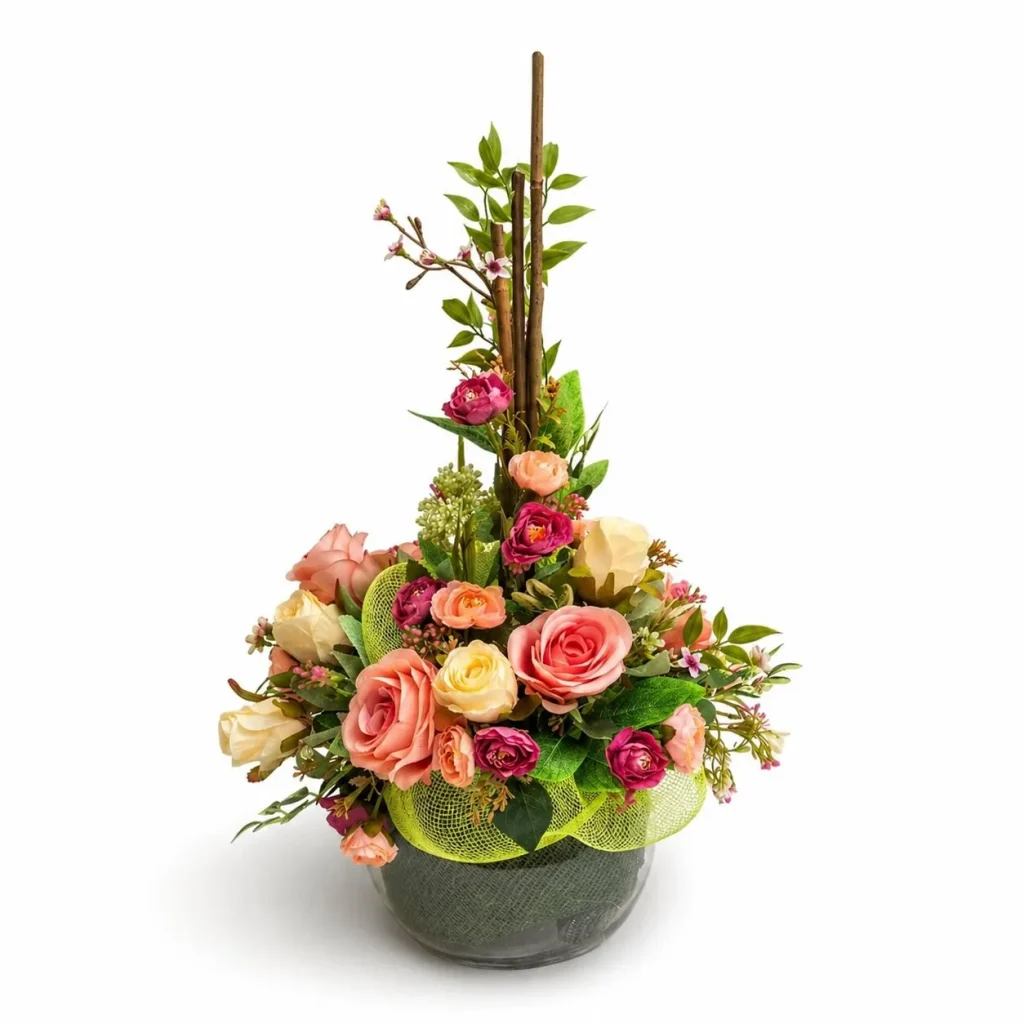 Immagine del prodotto: Boccia vetro rose poliestere