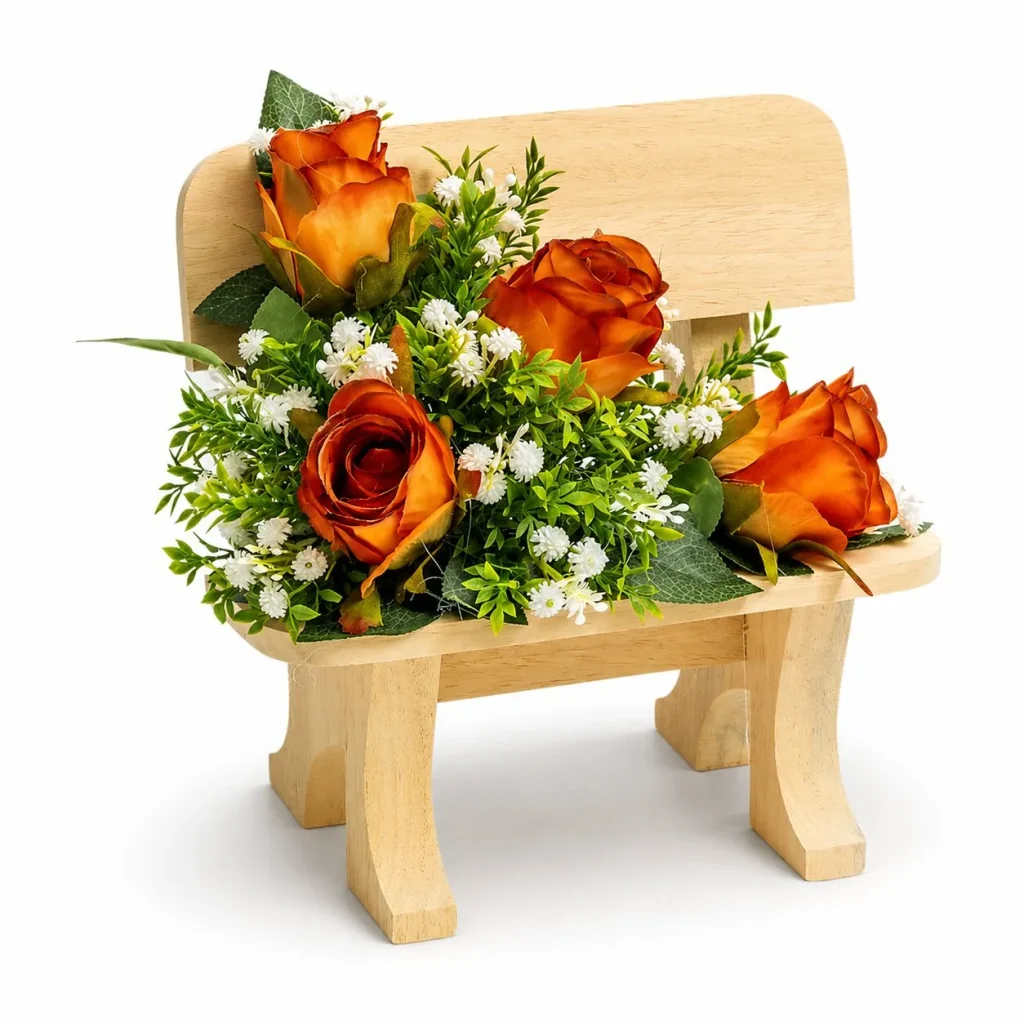 Immagine del prodotto: Panchina in legno con girasoli