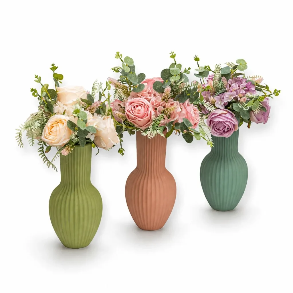 Immagine del prodotto: Vaso ceramica gommata rose pastello